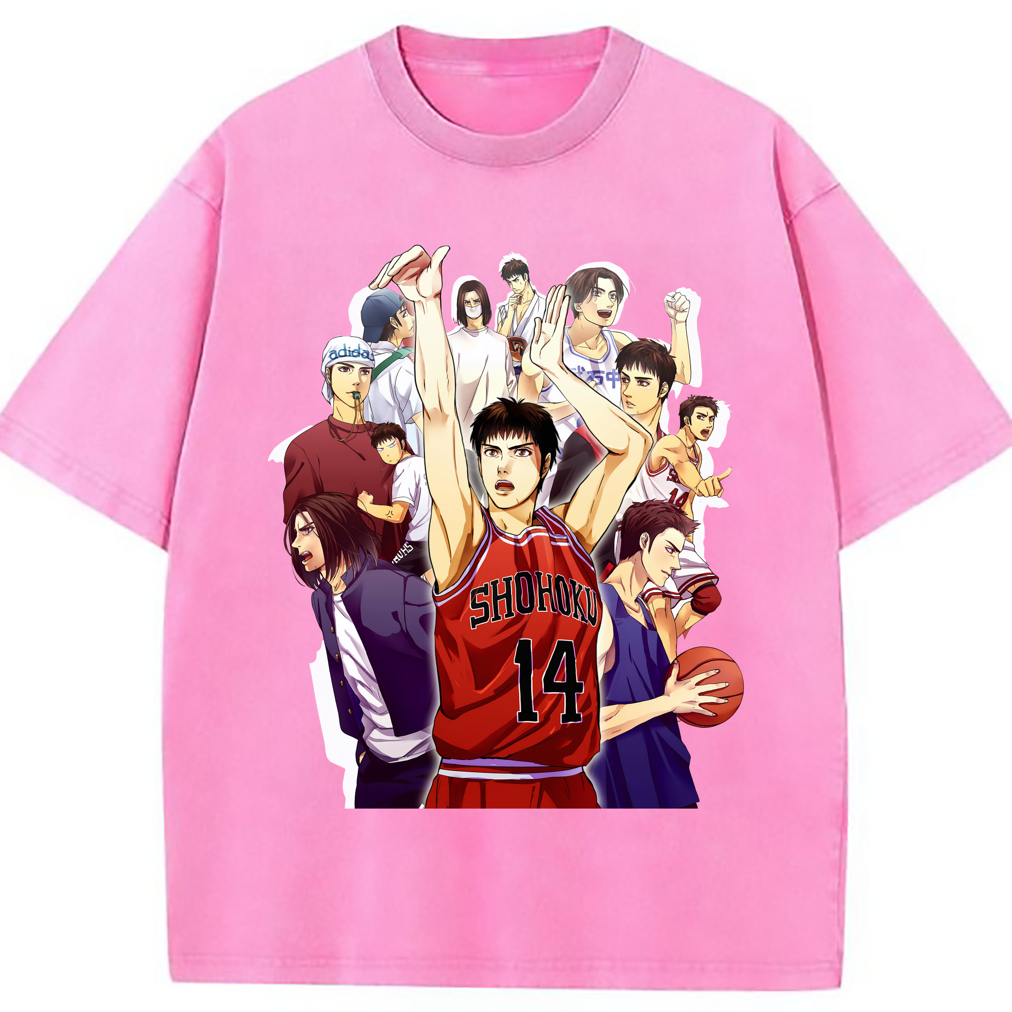 （画像用） SLAM DUNK／スラムダンク 綿100% ヴィンテージ風 半袖Tシャツ（フロントプリント）